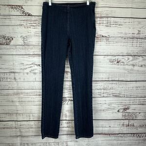 Women's Jeanology Dark Wash Flat Front Side Zip Denim Jeans Skinny Stretch 10T